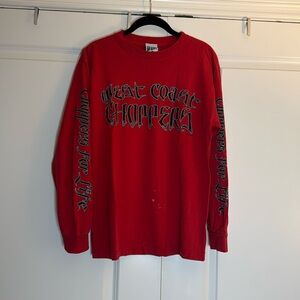 Vintage West Coast Choppers Long Sleeve Red T Shirt Jesse Who‎ Graphic S
